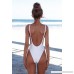 ZOIZLLA One Piece Swimsuits Bathing Suit Swimwear Sexy Beachwear Swimdress Monokini Bikini Set White B07BCHYMVR